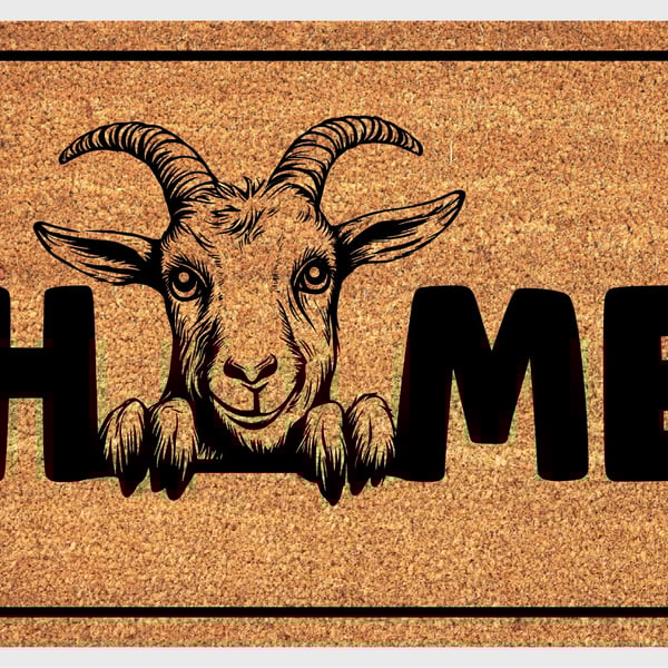 Goat Home Door Mat No.1 - Goat Welcome Mat - 3 Sizes