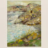 A Mounted, Abstract Painting of Barra Head. 10 x 8 inches.