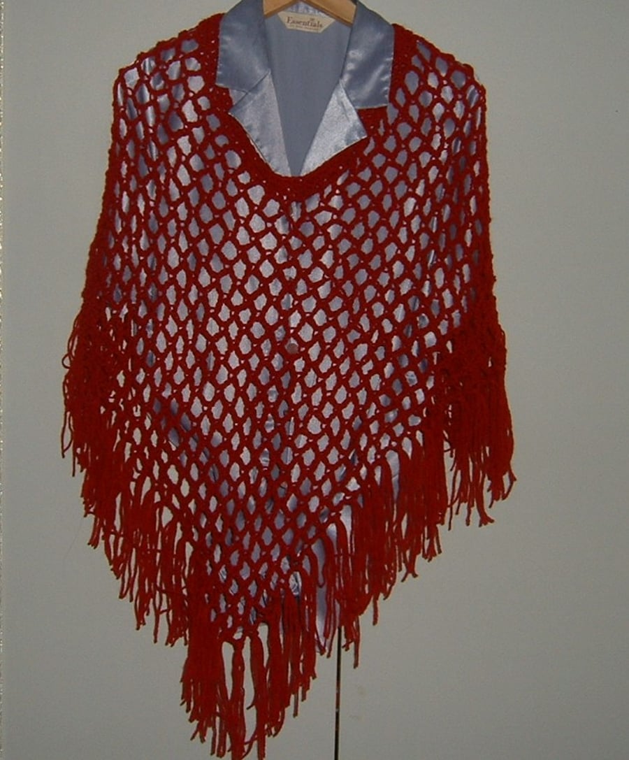 lady's crochet poncho (ref61933)