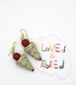 Cone shaped map paper beads earrings - Image 3
