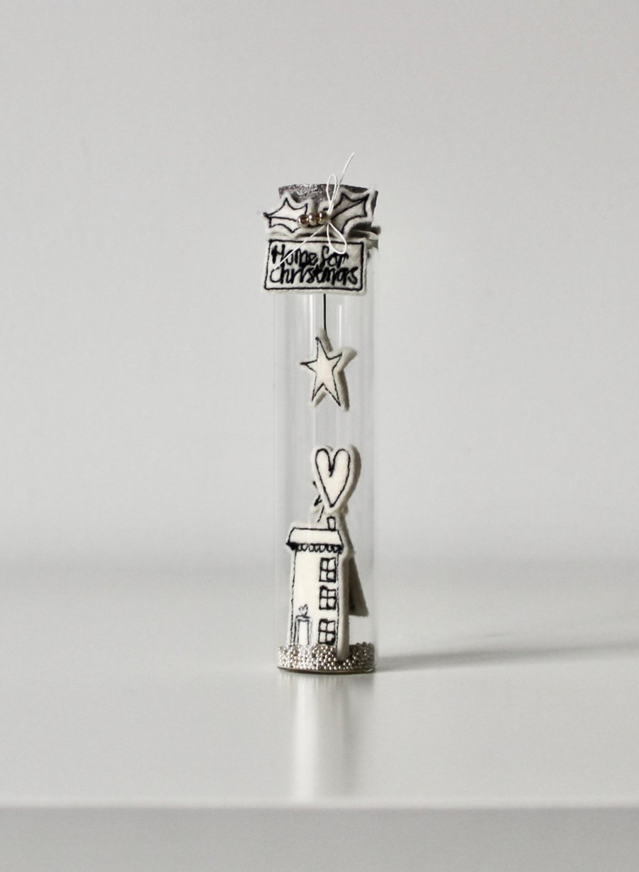 'Home for Christmas' in a Bottle - Christmas Decoration