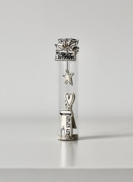 'Home for Christmas' in a Bottle - Christmas Decoration
