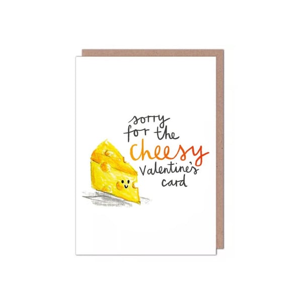 Cheesy Cheese Pun Valentines Day Card