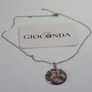 Hand Crafted Pretty Pendant - Made Using Liberty Print Fabric 