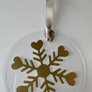 Snowflake Flat Christmas Ornament