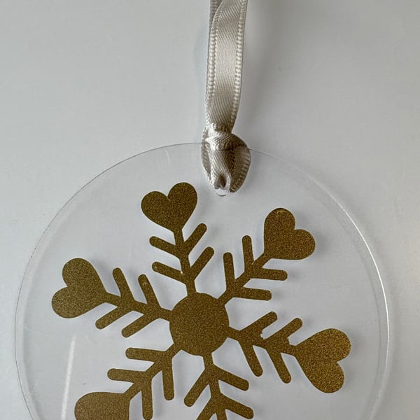 Snowflake Flat Christmas Ornament