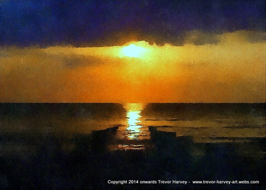 Norfolk Sunrise - 7x5 inch Exclusive Fine Art Print, atmospheric landscape