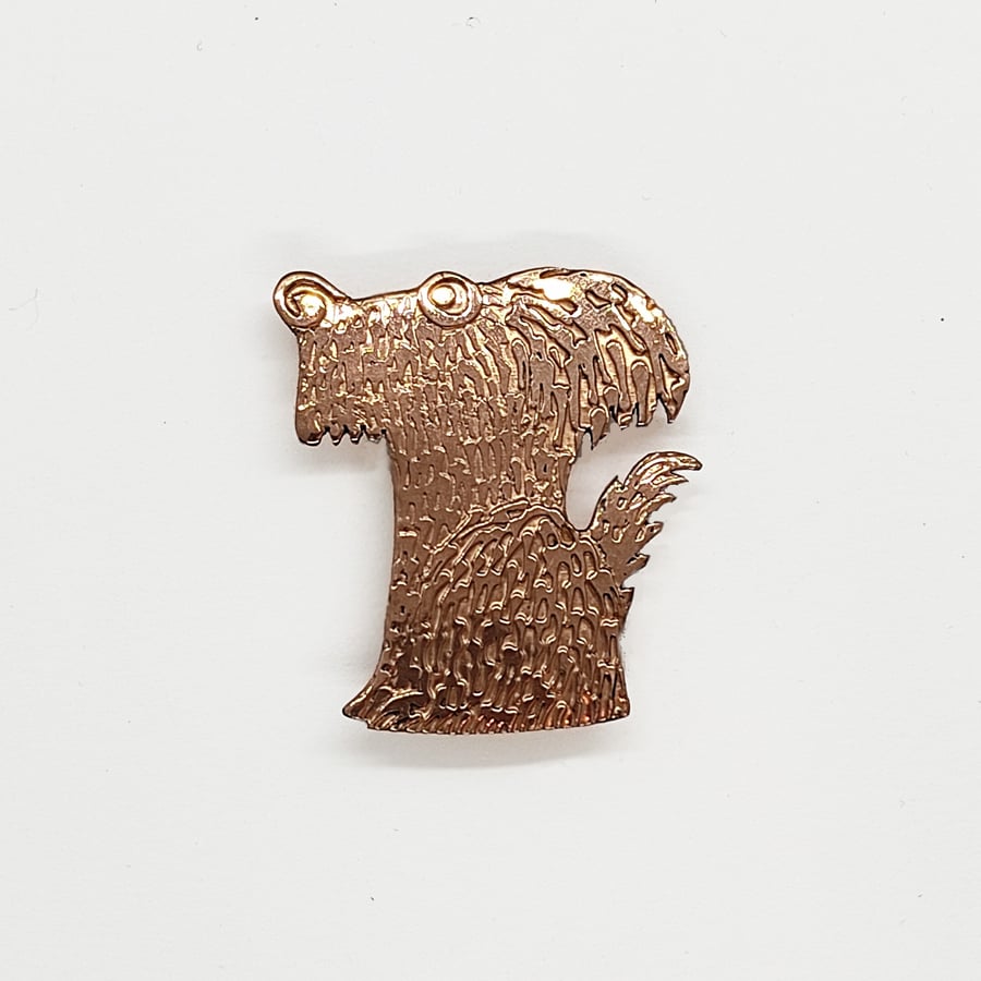 Terrier dog brooch