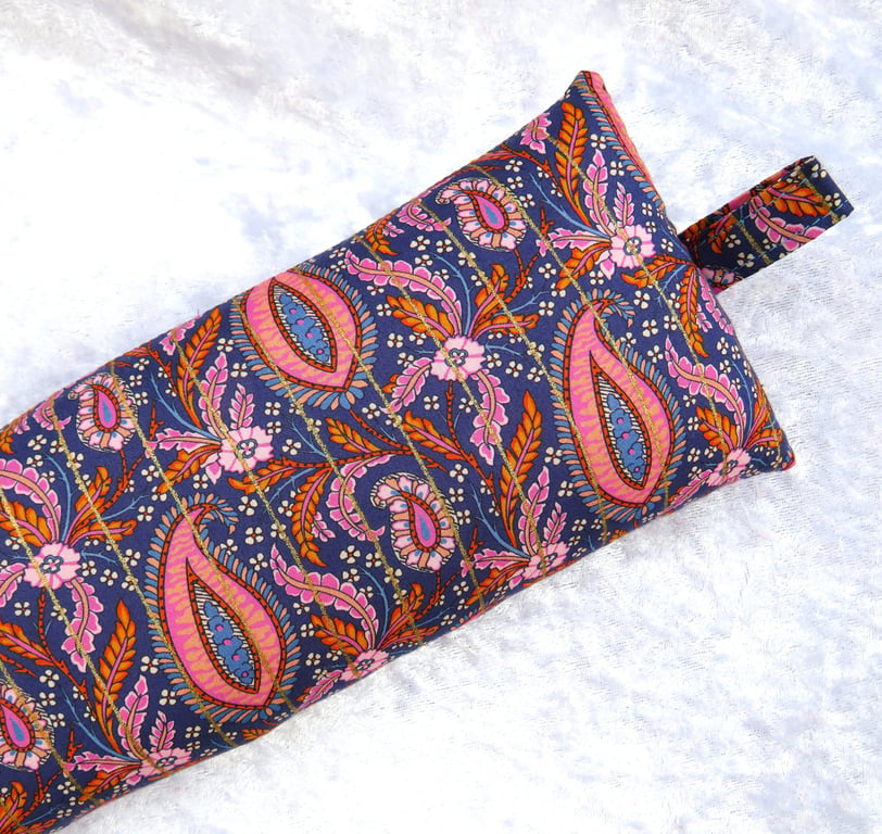 Keyboard wrist rest, made Liberty Tana Lawn, Shabani Paisley