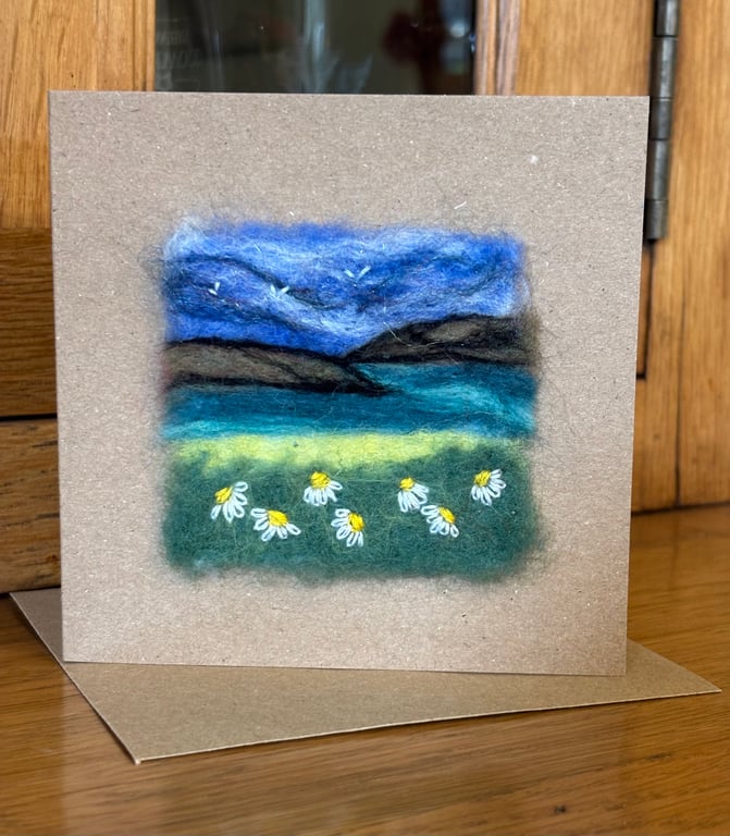 Needle felted keepsake card