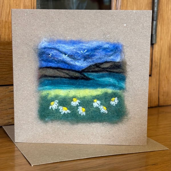 Needle felted keepsake card