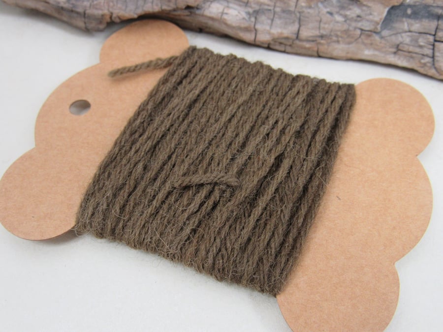 Hand Dyed Natural Dye Peat Brown Pure Wool Tapestry Thread