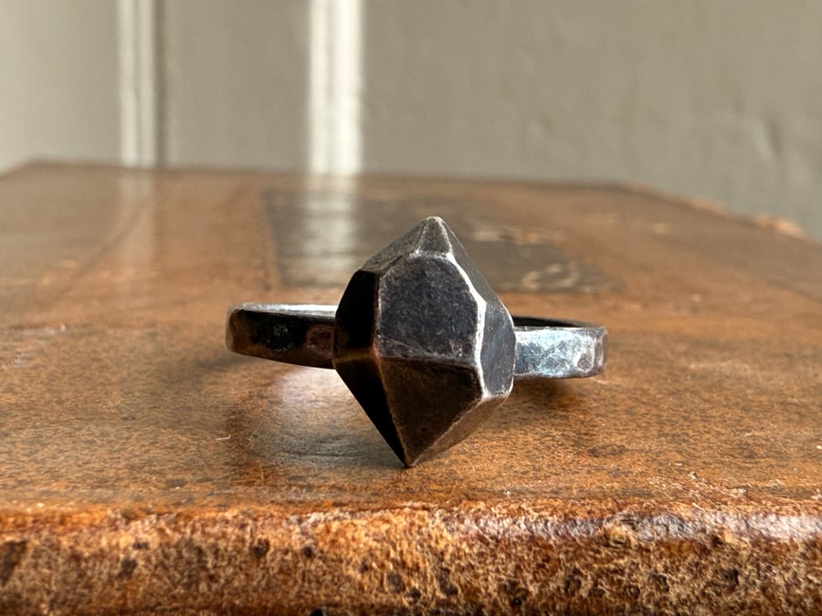 Sterling Silver Herkimer Diamond Crystal Ring 