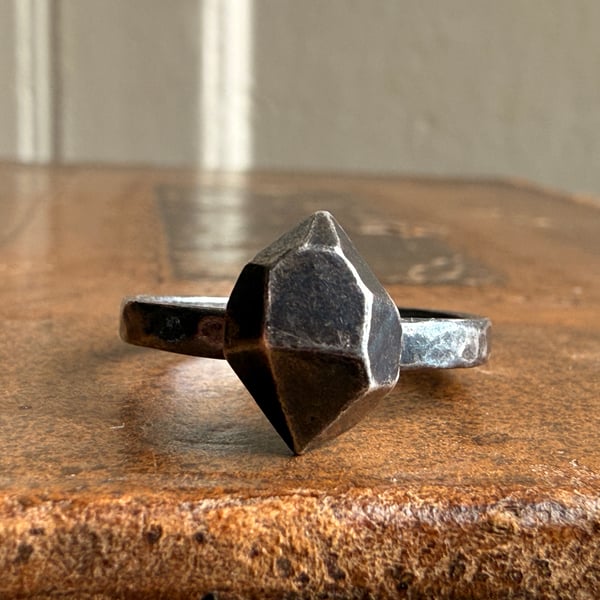 Sterling Silver Herkimer Diamond Crystal Ring 