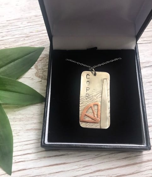 Handmade Sterling Silver & Copper Pendant Necklace - Unique Silver 925 Jewellery