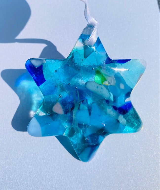 “Your a star”- fused glass hanging star 