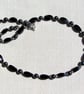 Black Agate & Black Hematite Gemstone Statement Beaded Gothic Necklace - Image 4