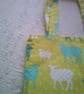 Sheep on Lime Green Shoulder Bag - Image 3