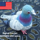 Crochet Pigeon DIGITAL Pattern USA TERMS