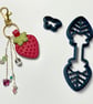 Strawberry keyring cutter set for polymer clay 