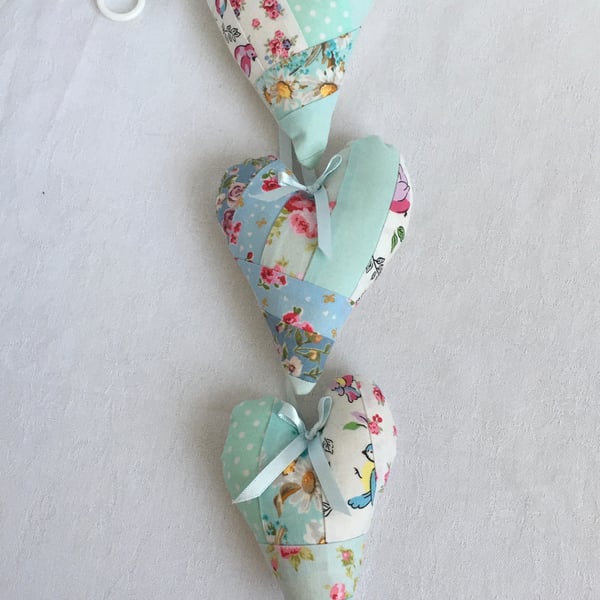 Hanging Abstract Hearts, Home Decor, Pretty Hearts, Unique Gift Ideas.