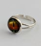 Lizard eye ring - green orange yellow - Image 1
