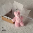 Tiny ted in a box, letterbox gift 'random act of tiny furry kindness'