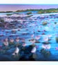 Original Lake Painting, Waterlily Pond, Ready Framed, Acrylics on Canvas Board - Image 1
