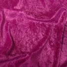 crushed velvet fabric material soft stretch cerise bright hot pink 1 metre 