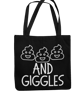 Sh.t's (poo's) and Giggles - Funny Novelty Tote Bag - Image 1