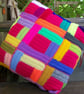 Crochet Log Cabin Cushion Cover - Image 1