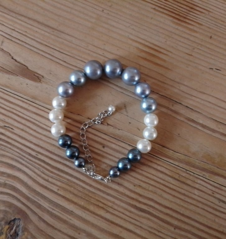 Handmade bracelet made using pre-loved beads.