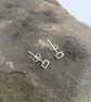Sterling silver mini rectangle studs - Image 2
