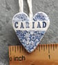Handmade Ceramic Calon Cariad Heart brooch - Image 4