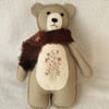 Teddy bear, perfectly imperfect wall hanging, decorative felt bear