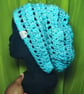 Aquamarine Blue Slouchy Beanie - Image 2