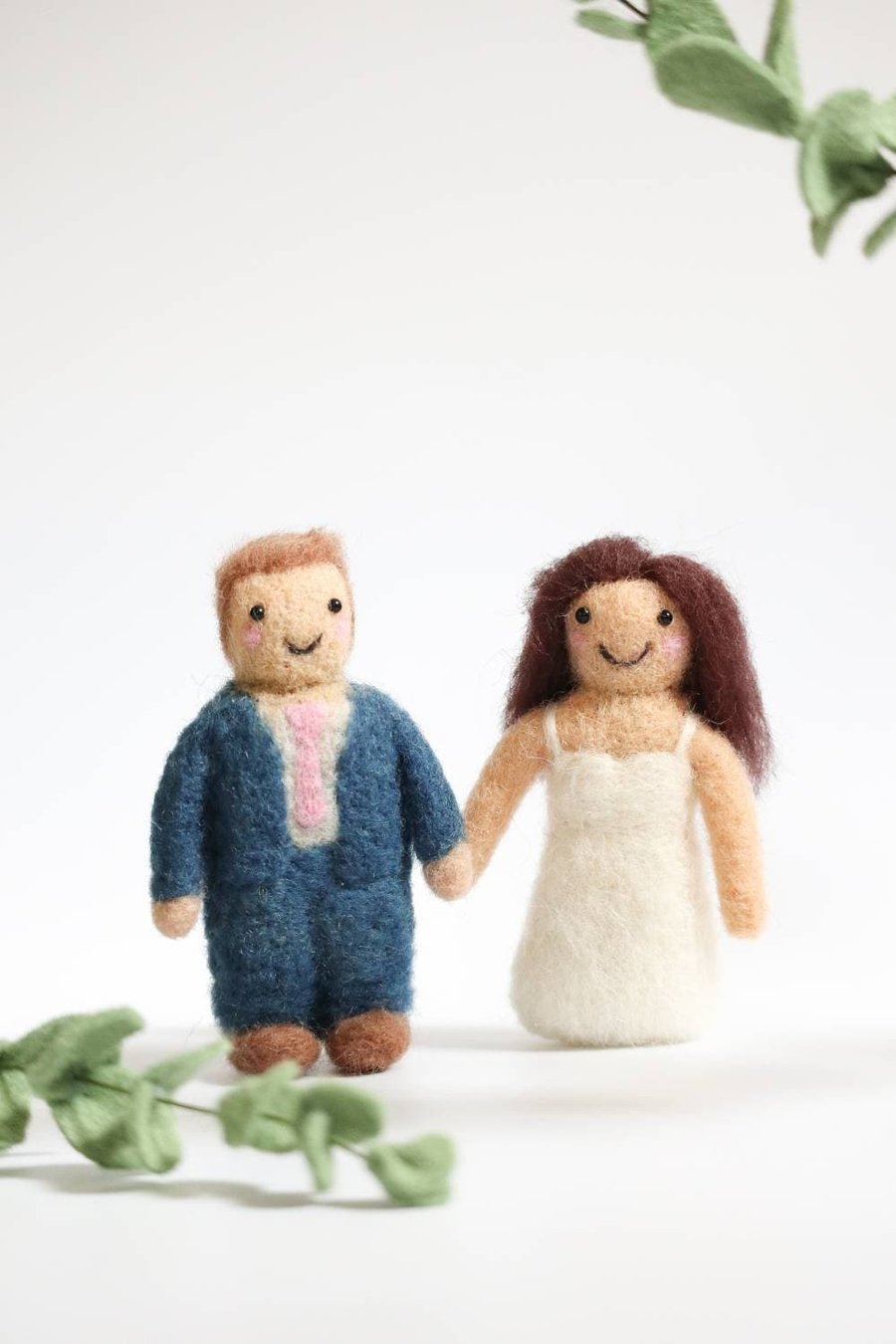 Custom Woolly People - Needle Felt Felted Couple Person Handmade Portrait Person