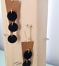 Leather Dangle Drop Earring Tan and Black Leather Contemporary Style - Image 5