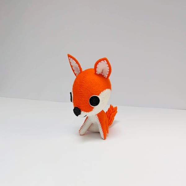 Felt fox soft sculpture