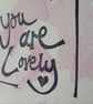 'You are Lovely', Mini Lino Print - Image 4