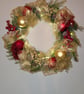 Red and gold Christmas wreath  - Image 1