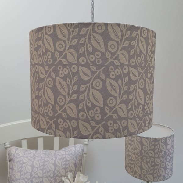 30cm 'Lucy' lampshade in grey REDUCED PRICE!