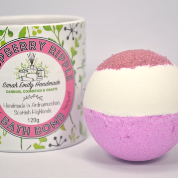 Raspberry Ripple Bath Bomb