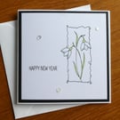 Happy New Year Card - Snowdrops
