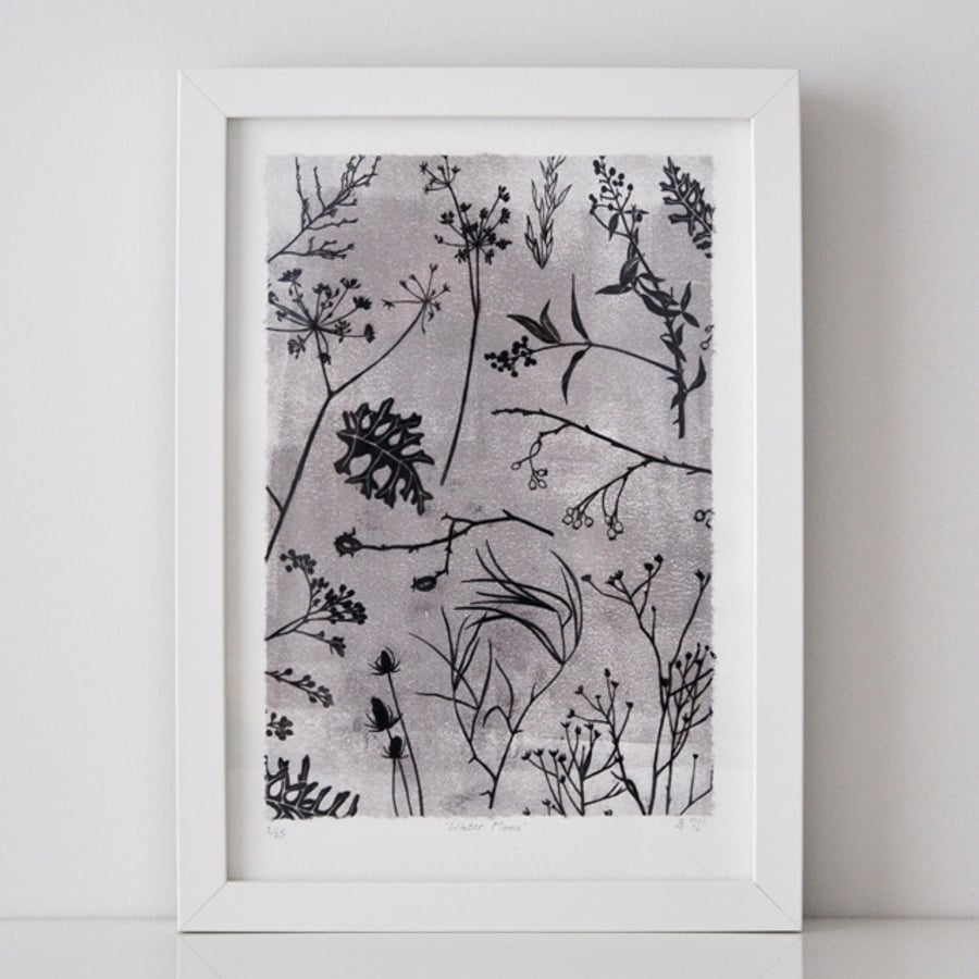 Fine Art Giclee Print - Monochrome Flora - Unframed