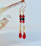 Swarovski Ruby Red Teardrop Earrings - Handmade In Devon - Image 5