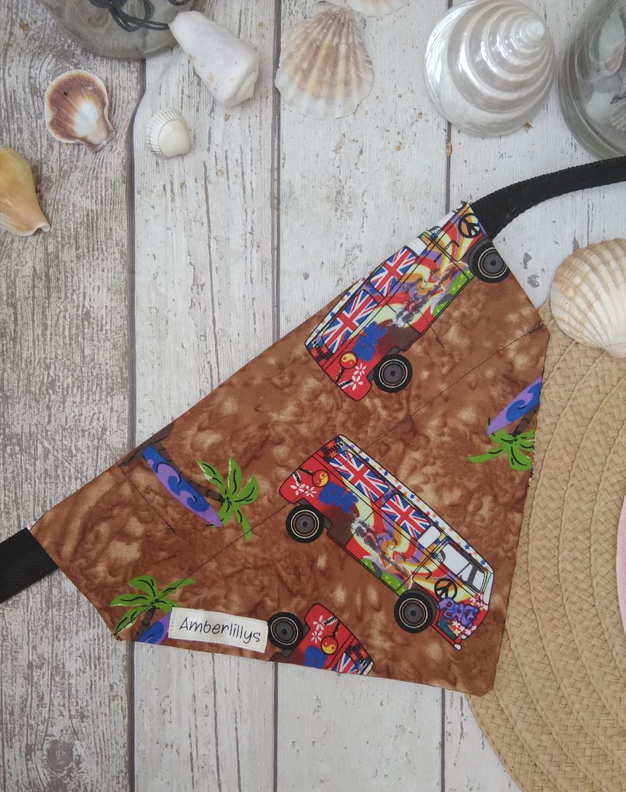 Dog Bandana Camper Van Over Collar Style