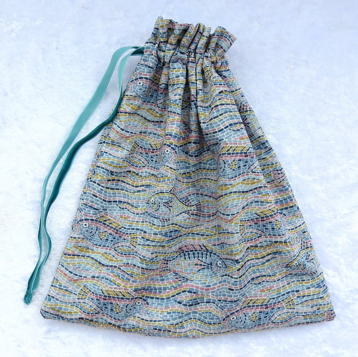 Liberty Lawn drawstring bag, drawstring pouch, ... - Folksy