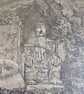 Echoes of the past, aquatint with etching and gold varnish, on paper, signed - Image 4