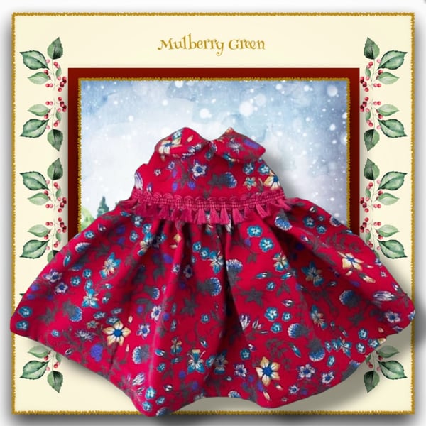 Scarlet Tasseled Christmas Dress 